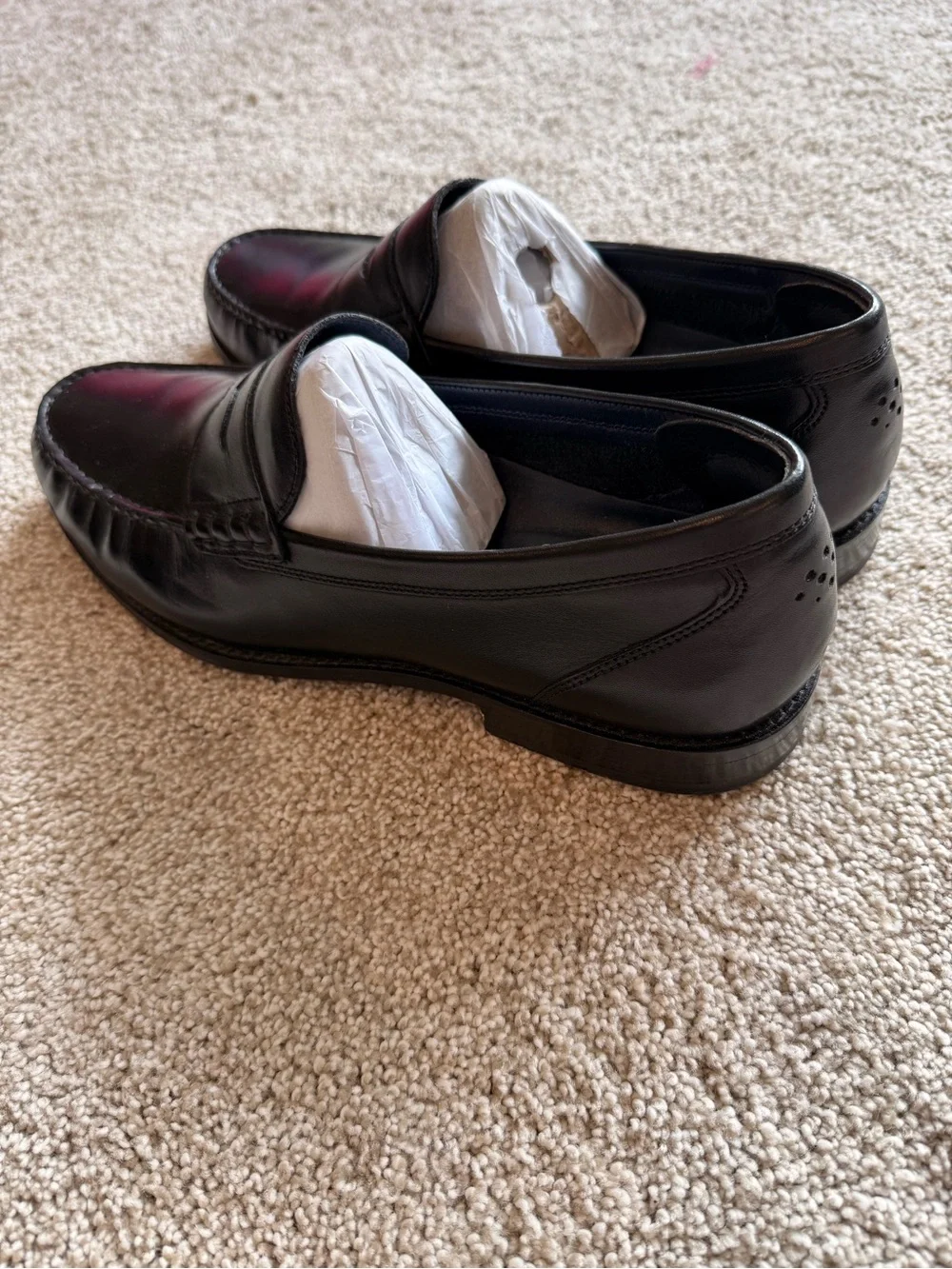 Pinch Maine Classic Black Leather Penny Loafers - Men's